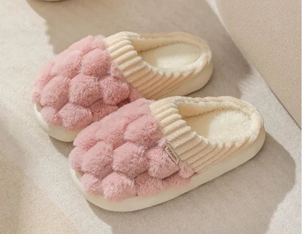 Men's And Women's Fashion Household Indoor Warm Non-slip Plush Slippers