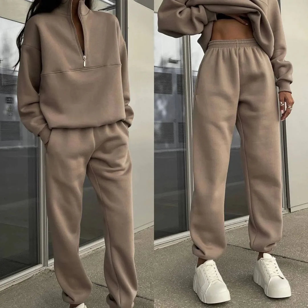 Women's Casual Fashion Sweater Trousers Suit